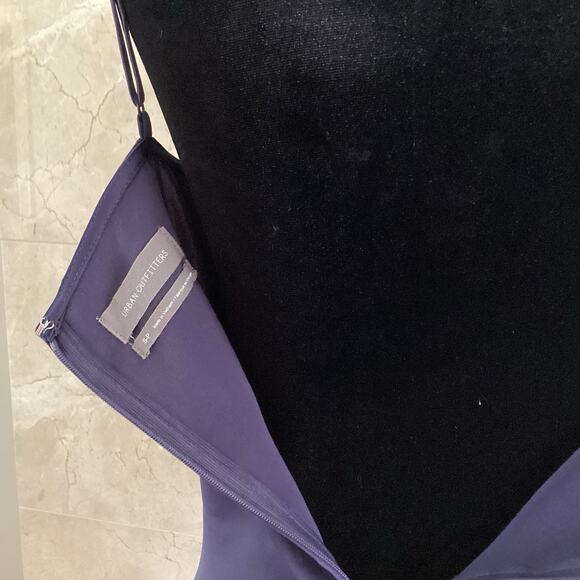 Urban Outfitters Margaux Satin Slip Dress Small Navy Whimsigoth 90s Grunge Fairy - Picture 6 of 12